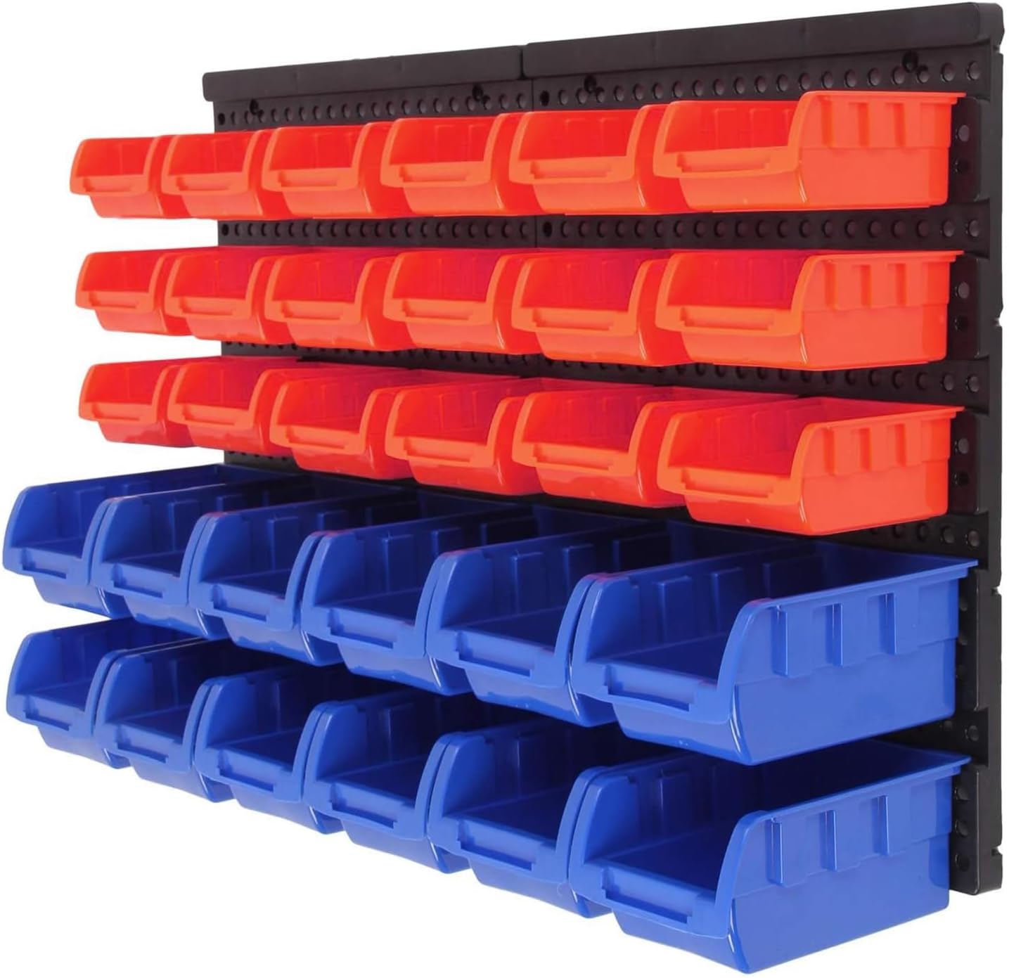 AllRight 30Pcs Wall Mounted Storage Bins Backboard DIY Stackable