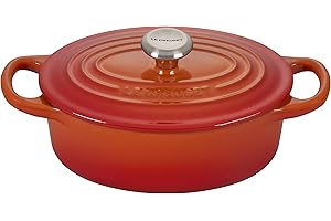 Le Creuset Enameled Cast Iron Signature Oval Dutch Oven, 1 qt., Flame