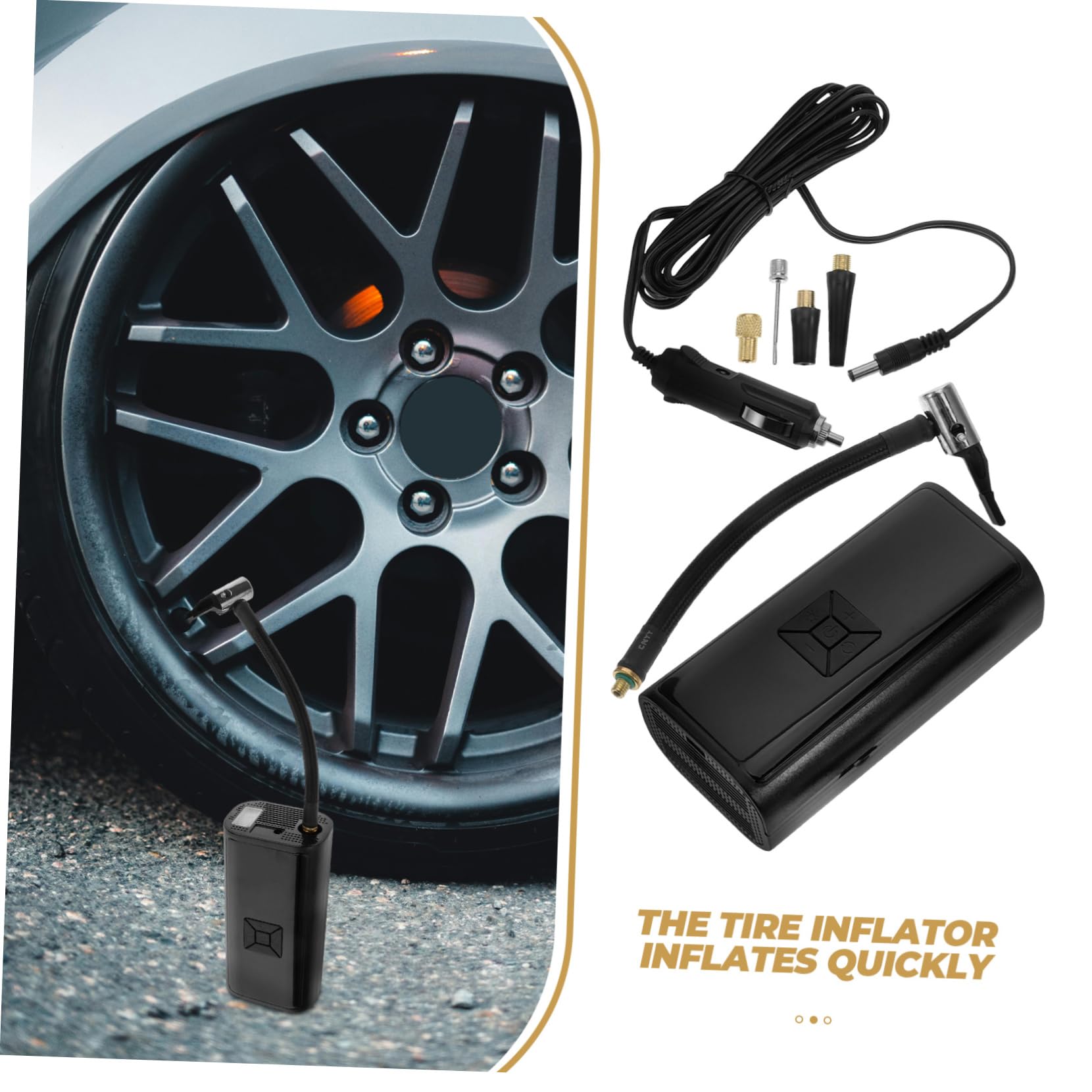 TOPBATHY Pompa Aria Portatile per Bicicletta e Auto Display Digitale 3-150psi 16l/min per Gonfiaggio Rapido Pneumatici Bici Elettriche e Auto