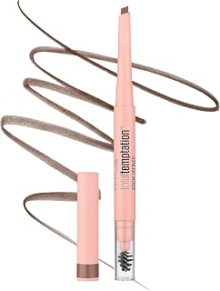 Maybelline Total Temptation Eyebrow Definer Mechanical Pencil, Soft Brown - Precise Teardrop Tip for Natural Brows