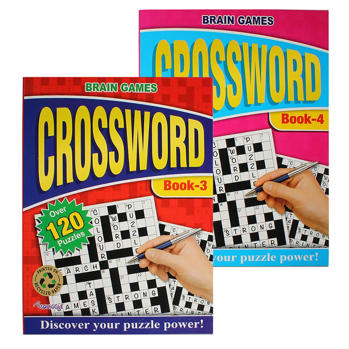 Squiggle Martello P2164 A4 Crossword Puzzle Books, Set of 2