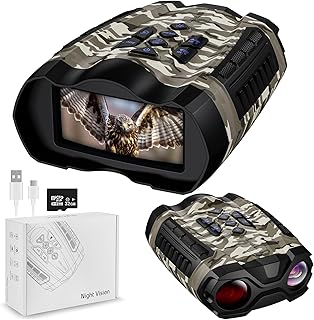 Night Vision Goggles,4K Night Vision Binoculars for Adult with 3.5" HD Screen,32GB TF Card for Photo and Video,9 Gear Infrared and 10X Digital Zoom for Outdoor Enthusiasts and Animal Watchers