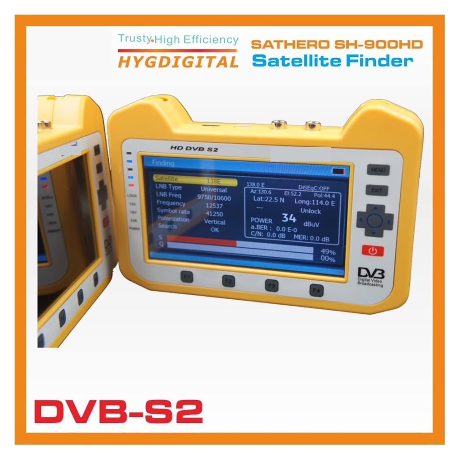 Récepteur Satellite, SH-900HD DVB-S2 Digital Satellite Finder Meter 7inch Dvb-s2 Soutien Cctv Livraison Gratuite(US)