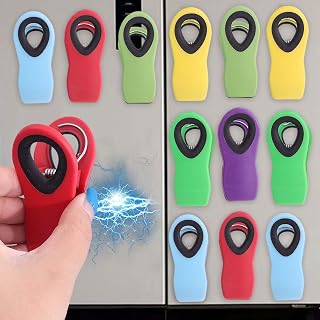 5pcs Random Color Simple Refrigerator Magnets Multifunctional Reusable Sealing Bag Clip with Magnet Fridge Magnet