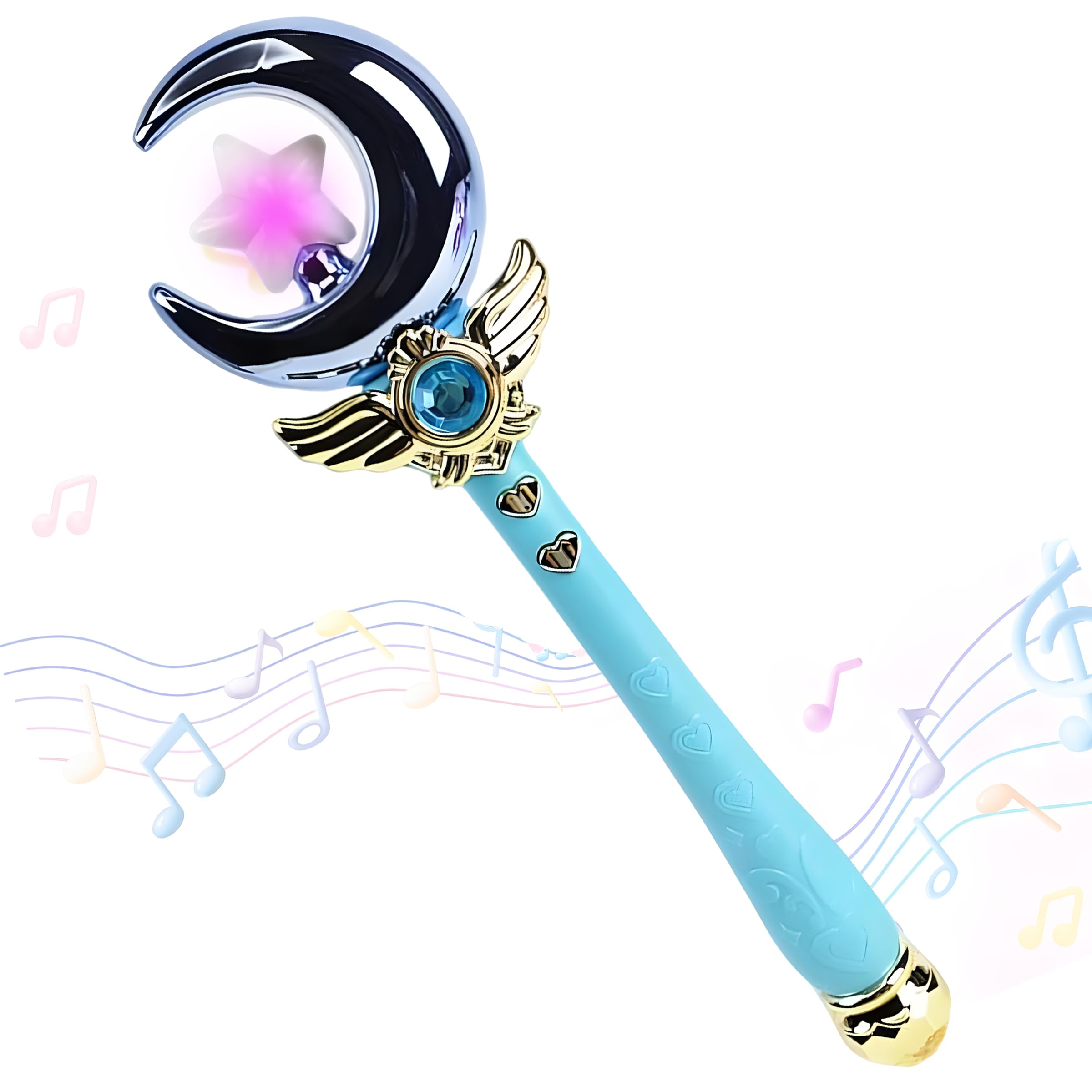 Toyshine Princess Fairy Magic Wand Moon Styling Stick Flashing Toy with Music and Light for Kids - D (B0DCK4CZZ5) Amazon Price History, Amazon Price Tracker