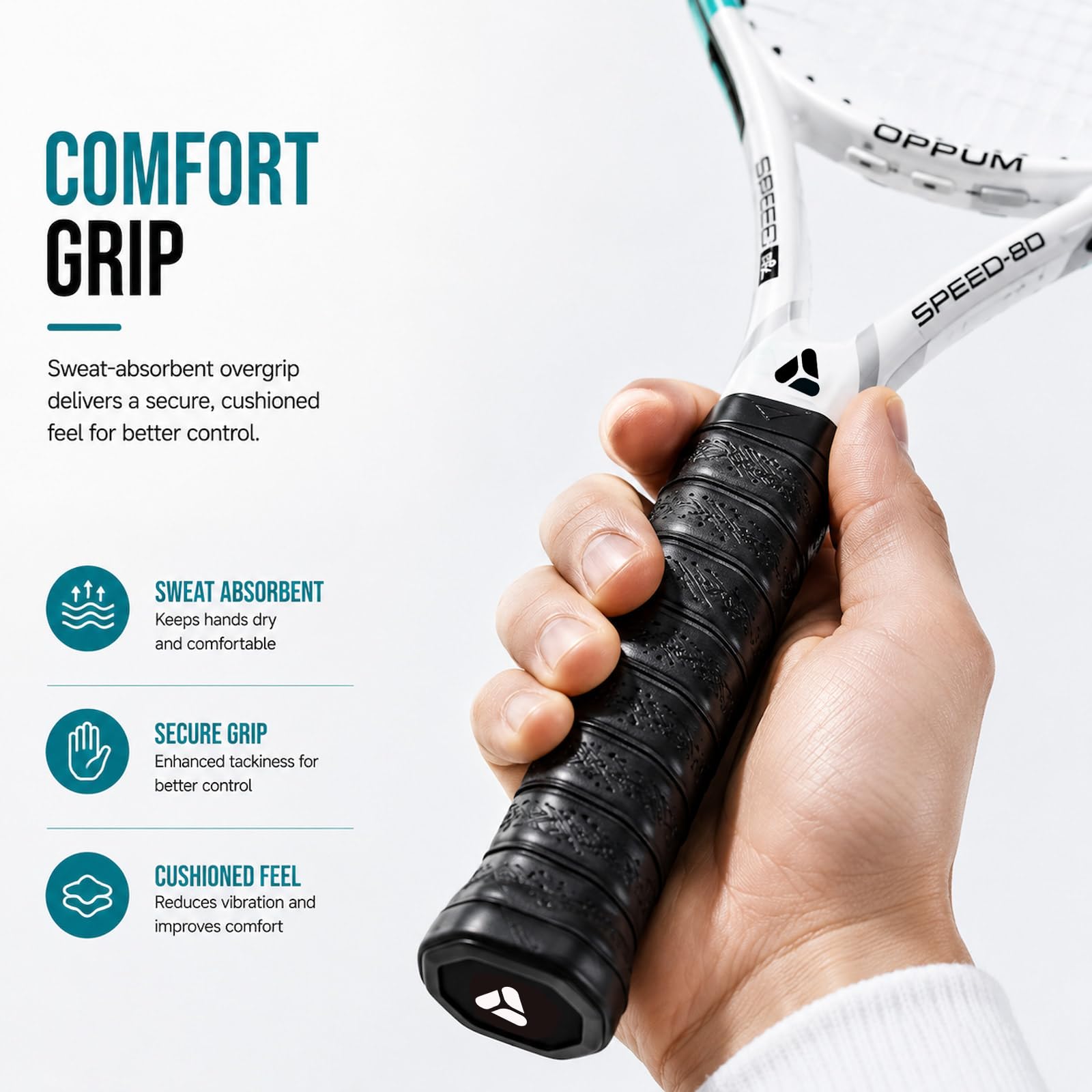 Raquetas de Tenis para 2 Jugadores, 27 Pulgadas, para Estudiantes, Adultos, Mujeres y Hombres, Principiantes, Raquetas de Tenis de Entrenamiento, Agarre de 4 3/8 Pulgadas