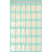 Over the Door Organizer Cell Phone Hanging Classroom Pocket Chart Wall Door Closet Hanging Organizer Durable Fabric Storage Bag 36 Pockets Beige