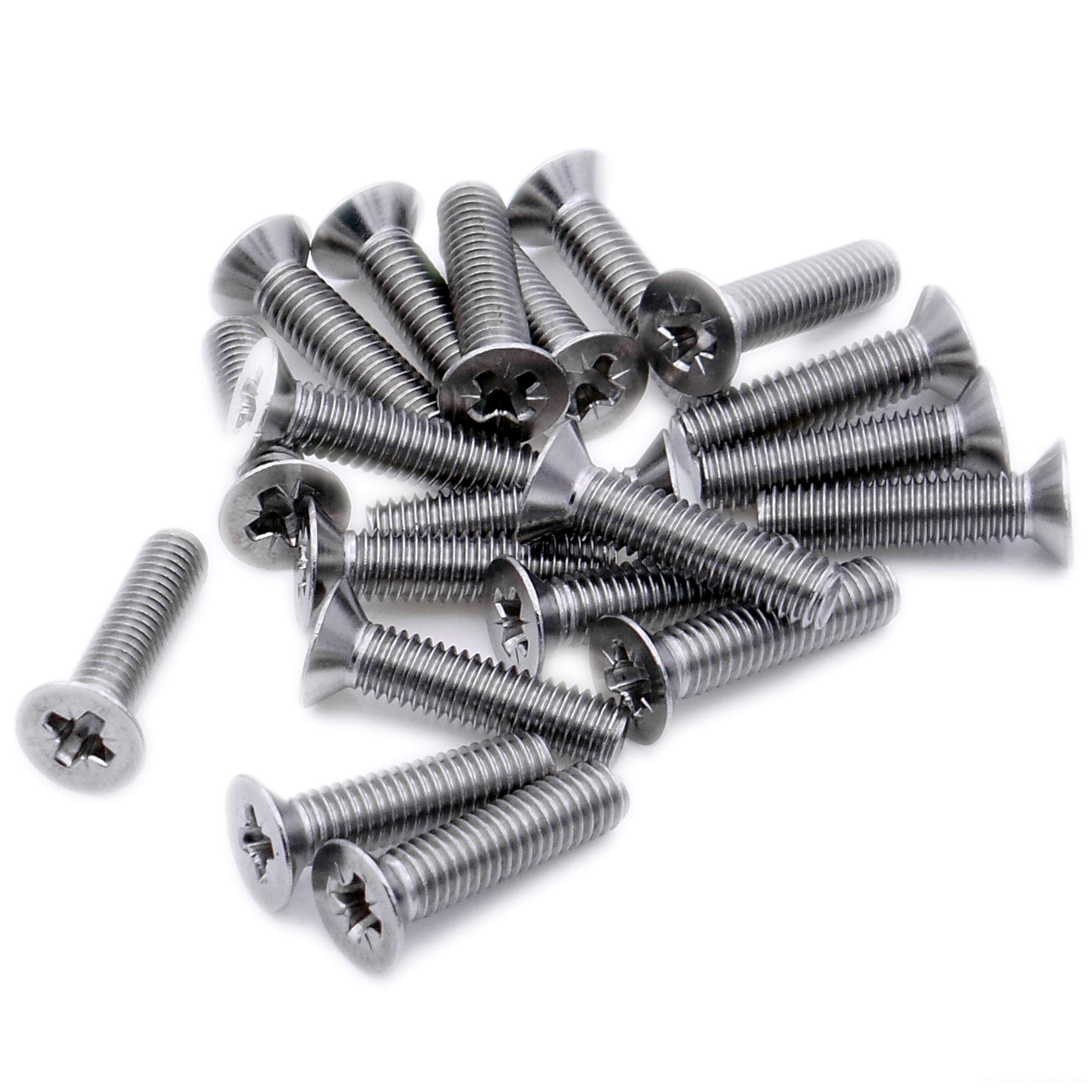 Singularity Supplies M2 (2Mm X 4Mm) Pozi Countersunk Machine Screw (Bolt) - Stainless Steel (A2) (Pack Of 20)