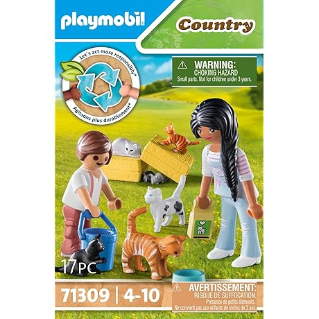 Playmobil Family Fun Cat Family Home Set