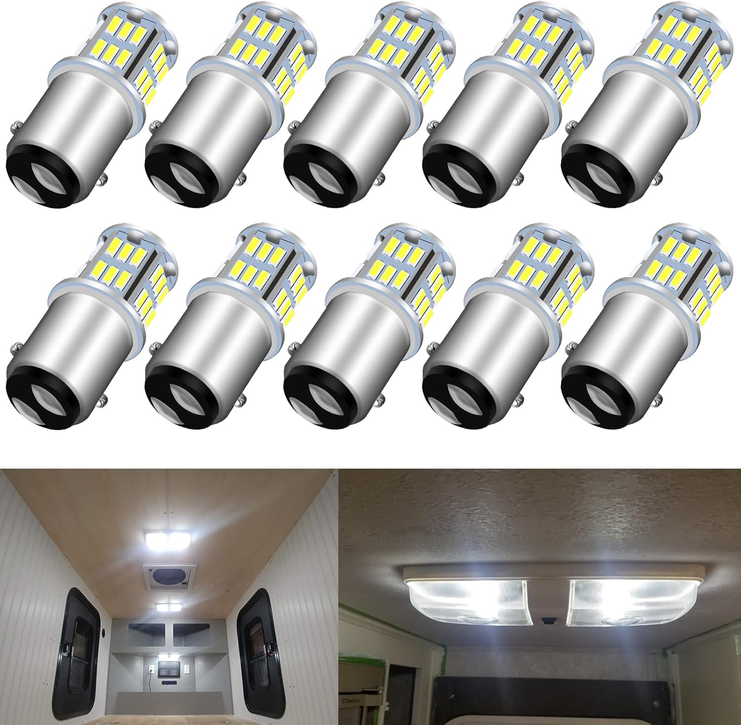 UNXMRFF Super Bright 1142 BA15D LED Bulbs White, 1178 LED