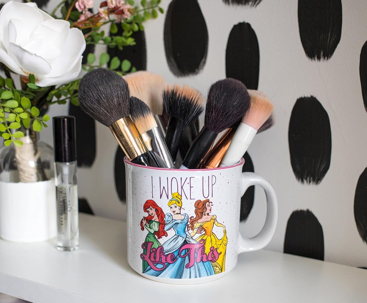 Silver Buffalo Disney Princess I Woke Up Like This Featuring Ariel, Cinderella, and Belle Ceramic Camper Mug, 20 Ounces - Image 6