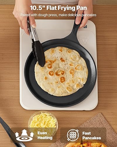 Miniatura 18 de VEVOR Prensa de tortilla, máquina de tortillas y Roti de 8 pulgadas, prensa de tortilladora resistente de hierro fundido, máquina de pataconera
