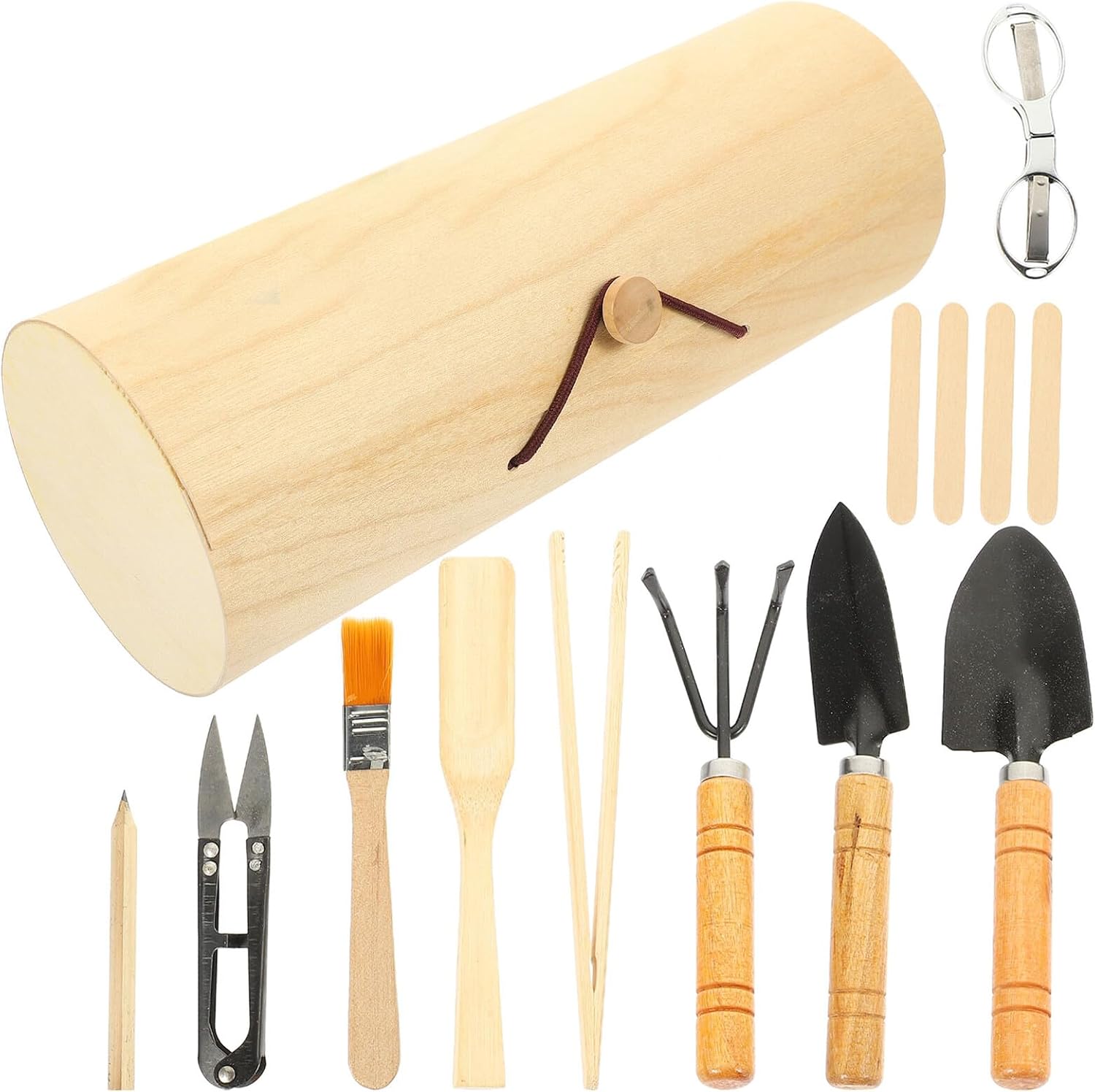 14pcs Mini Garden Tool Set for Outdoor Gardening, Portable Small Hand Tools Kit for Bonsai, Vegetables, and Flower Care