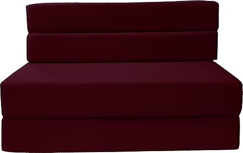 Miniatura 30 de D&D Futon Furniture Colchón plegable de espuma, sofá cama, camas de invitados (tamaño matrimonial, morado) Púrpura,Negro -,Marrón,Borgoña,Gris,Verde