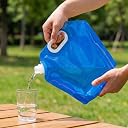 Kraptick Portable Collapsible Water Storage Tank 10L Water Container with Handle and Leak-Proof Screw Cap, Reusable Foldable Drinking Water Carrier Bag for Camping & Emergency Use (Blue) gallery image
