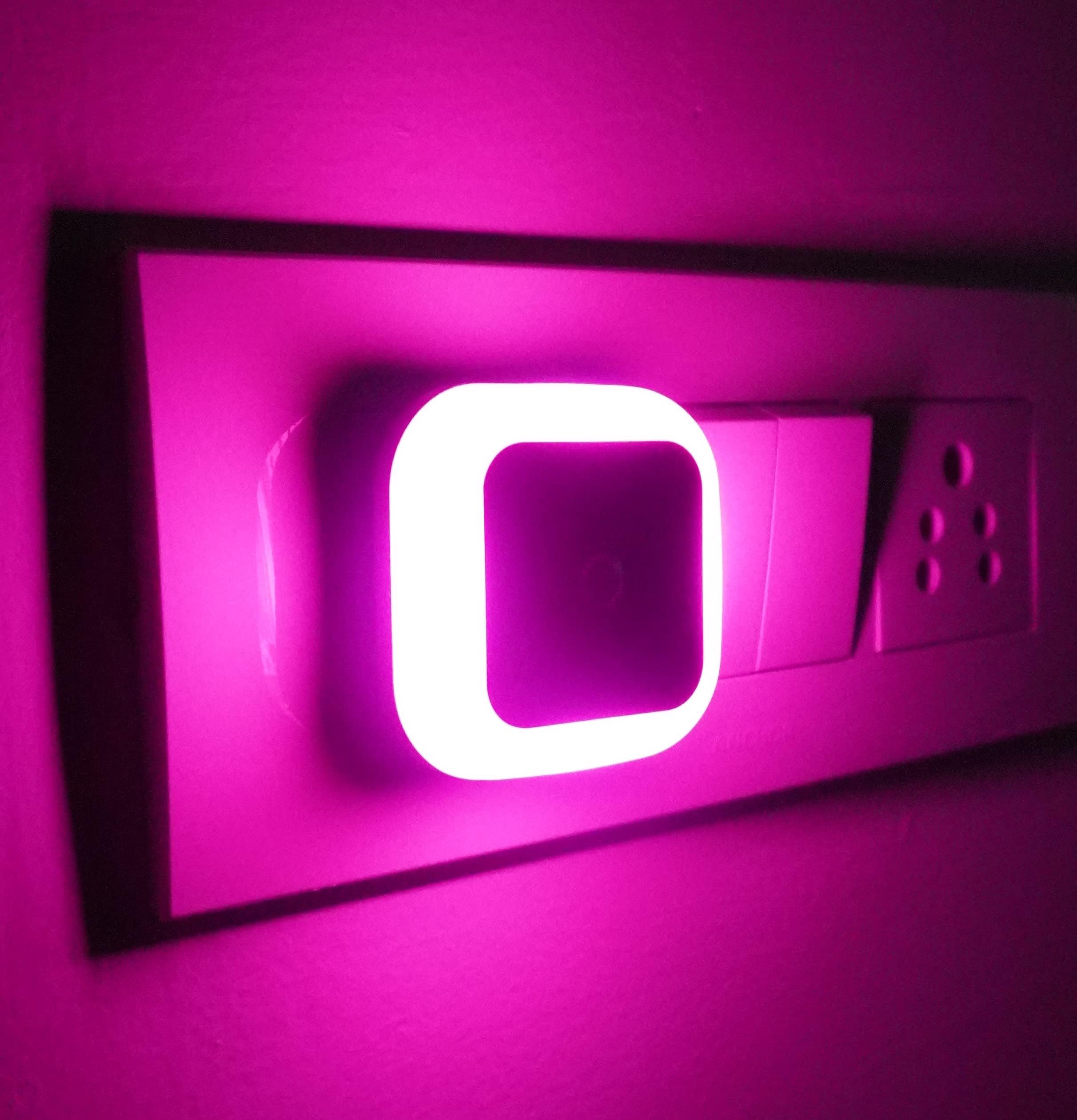 HOARD 0.5W Led Plug in Smart Night Lamp with, Automatic Sensor -(Pink) Pack of 1