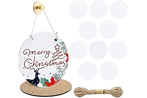 Sublimation Wooden Door Hanger Blanks 12 Pack - 10" Round