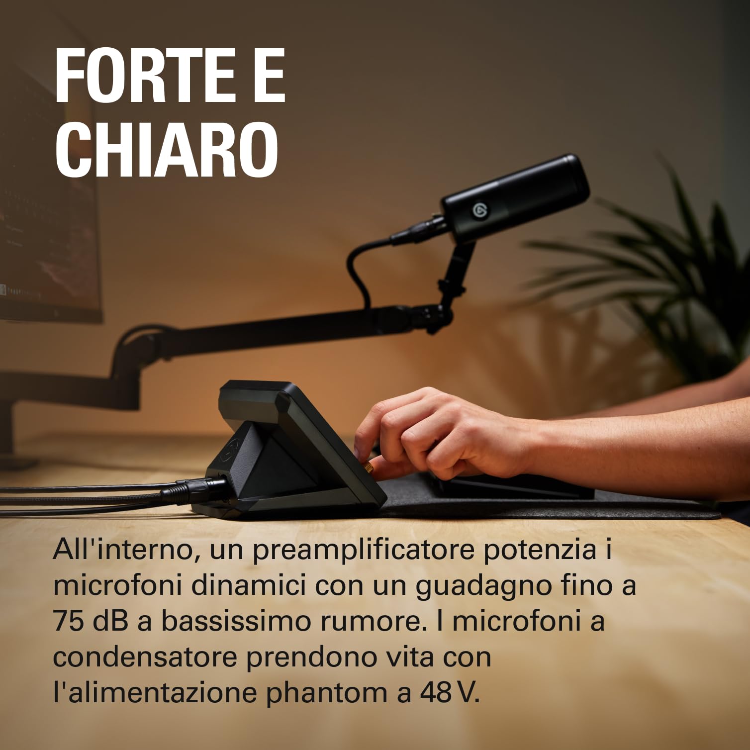 Elgato XLR Dock – Per Stream Deck +, interfaccia microfono da XLR a USB, mixer audio personalizzabile, guadagno di 75 dB/alimentazione phantom/Clipguard – Mac/PC, Stream Deck non incluso
