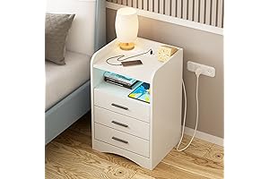 Vabches Nightstand, Premium Beige: The Perfect Bedside Companion