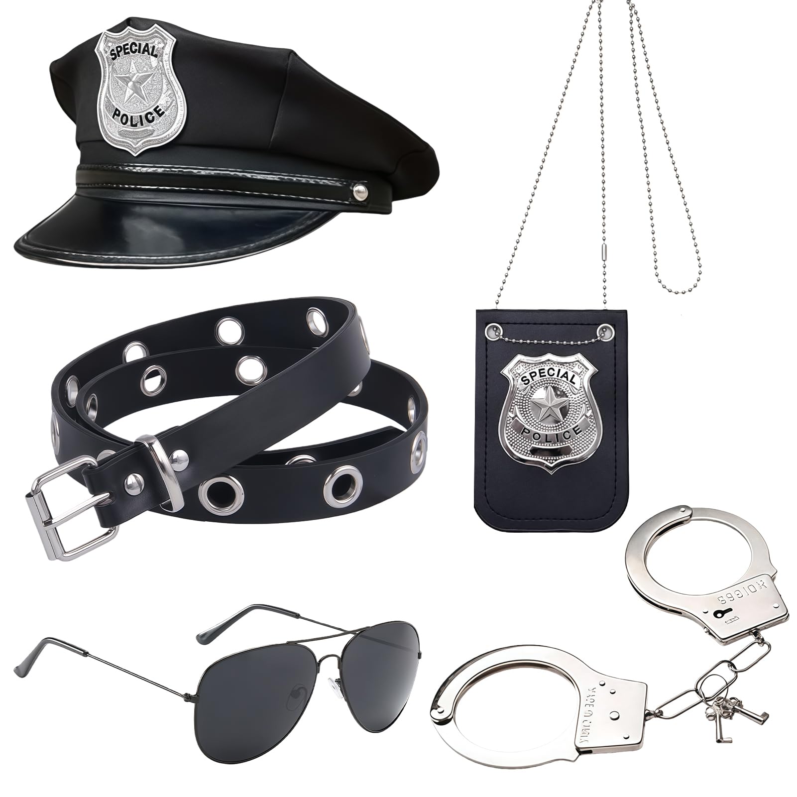 SKIPTHYBER Police Costume Accessories P-olice Fancy Dress Accessories Including Police Hat
