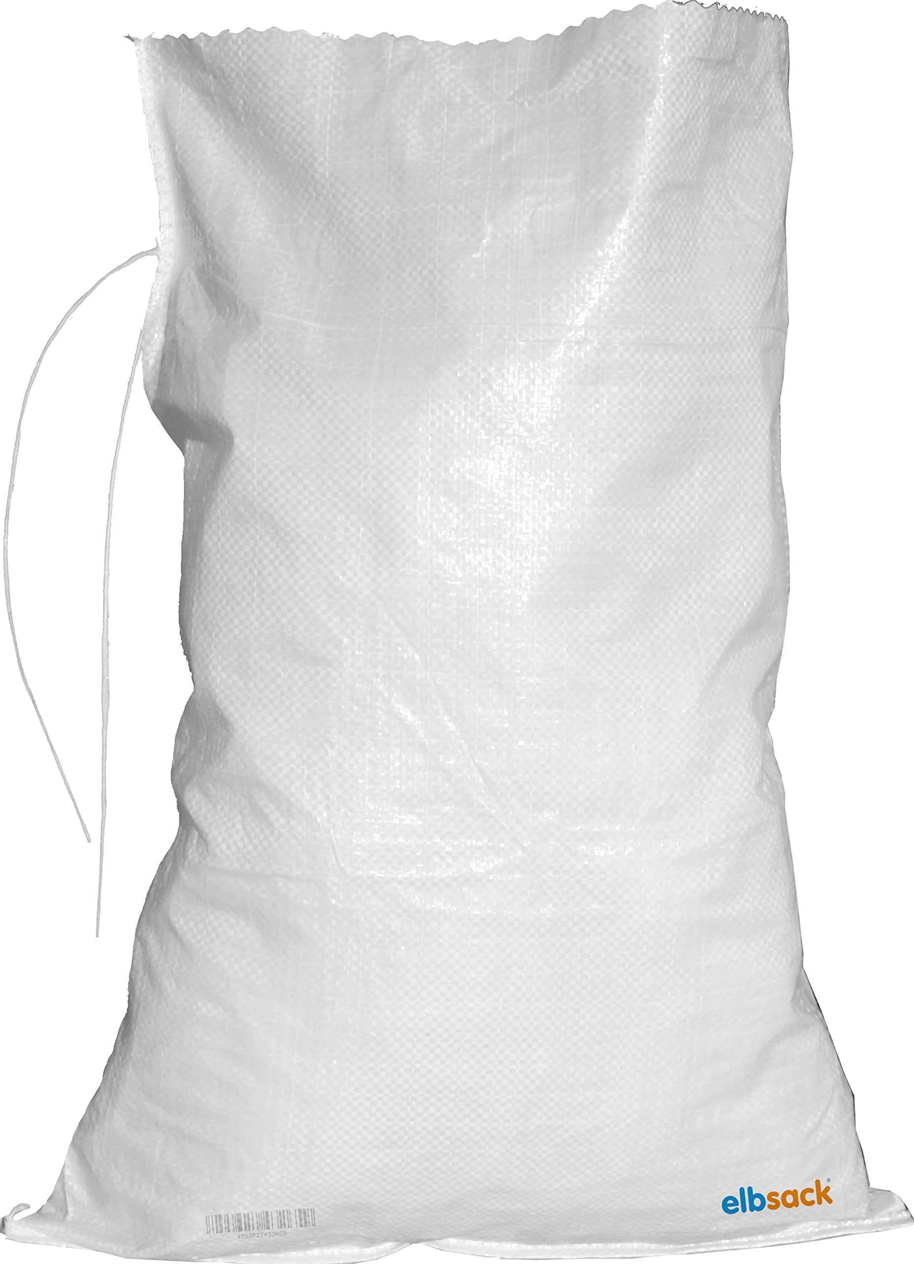20 sacos de arena ELBSACK 40 x 60 cm contra inundaciones – vacíos de polipropileno con cinta de cierre, rellenables con arena, utilizados por THW & Bomberos para protección contra inundaciones