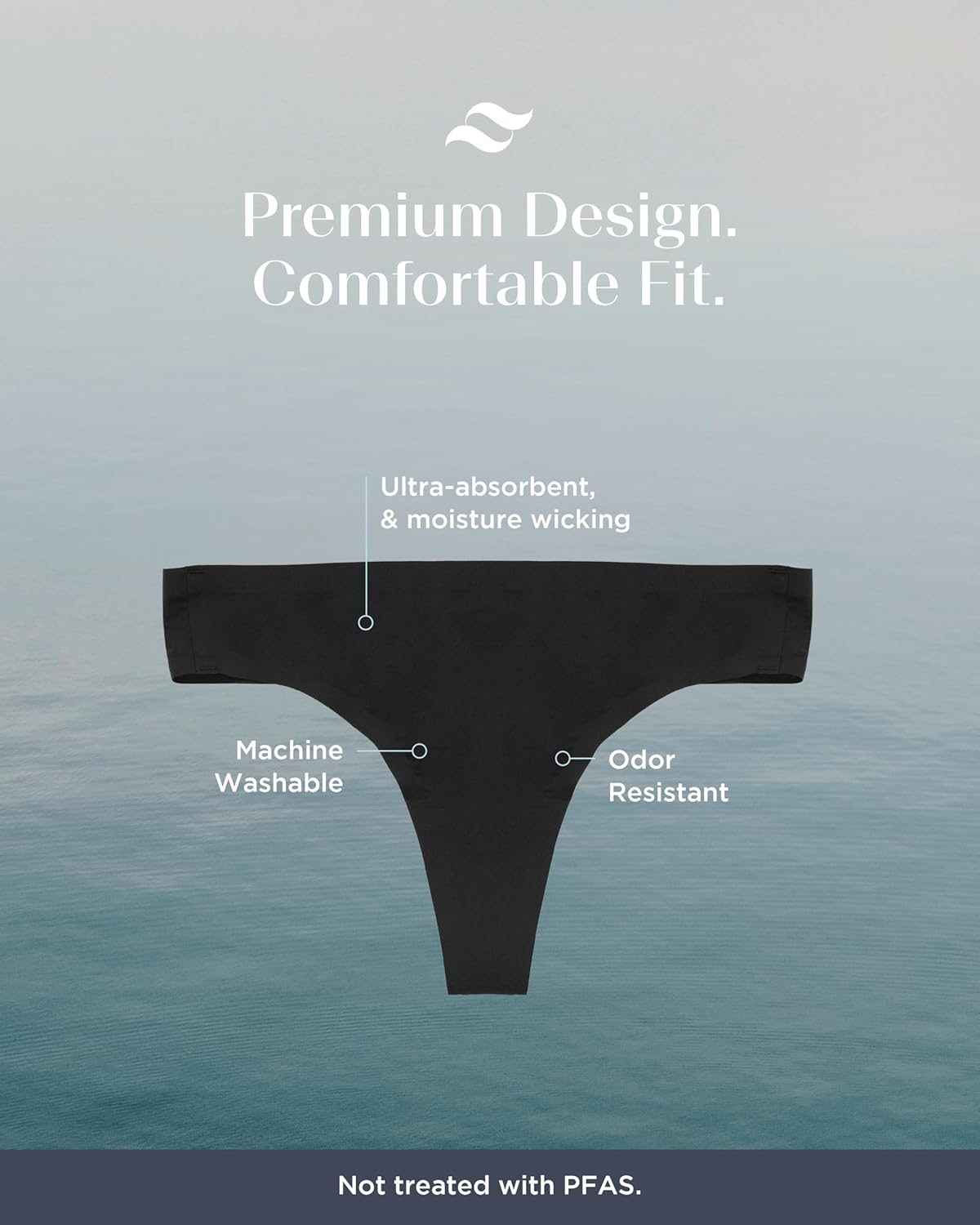 saalt Seamless Thong - Womens Period Underwear - Replaces 1 Liner or 2 Light Tampons - Image 5