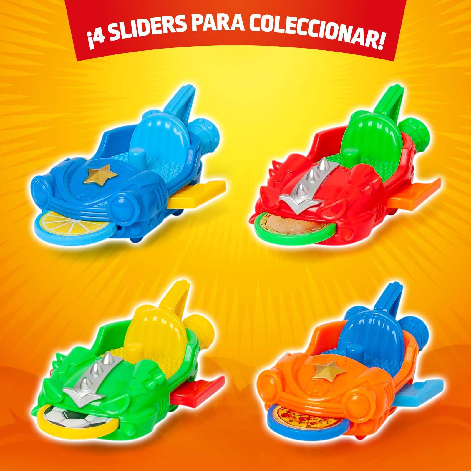 SUPERTHINGS KAZOOM Power Warriors – Action Pack. Contiene 5 Superthings (Incluye 1 capitán Dorado), 1 Robot, 1 Slider. Pack 1 de 4 - 5