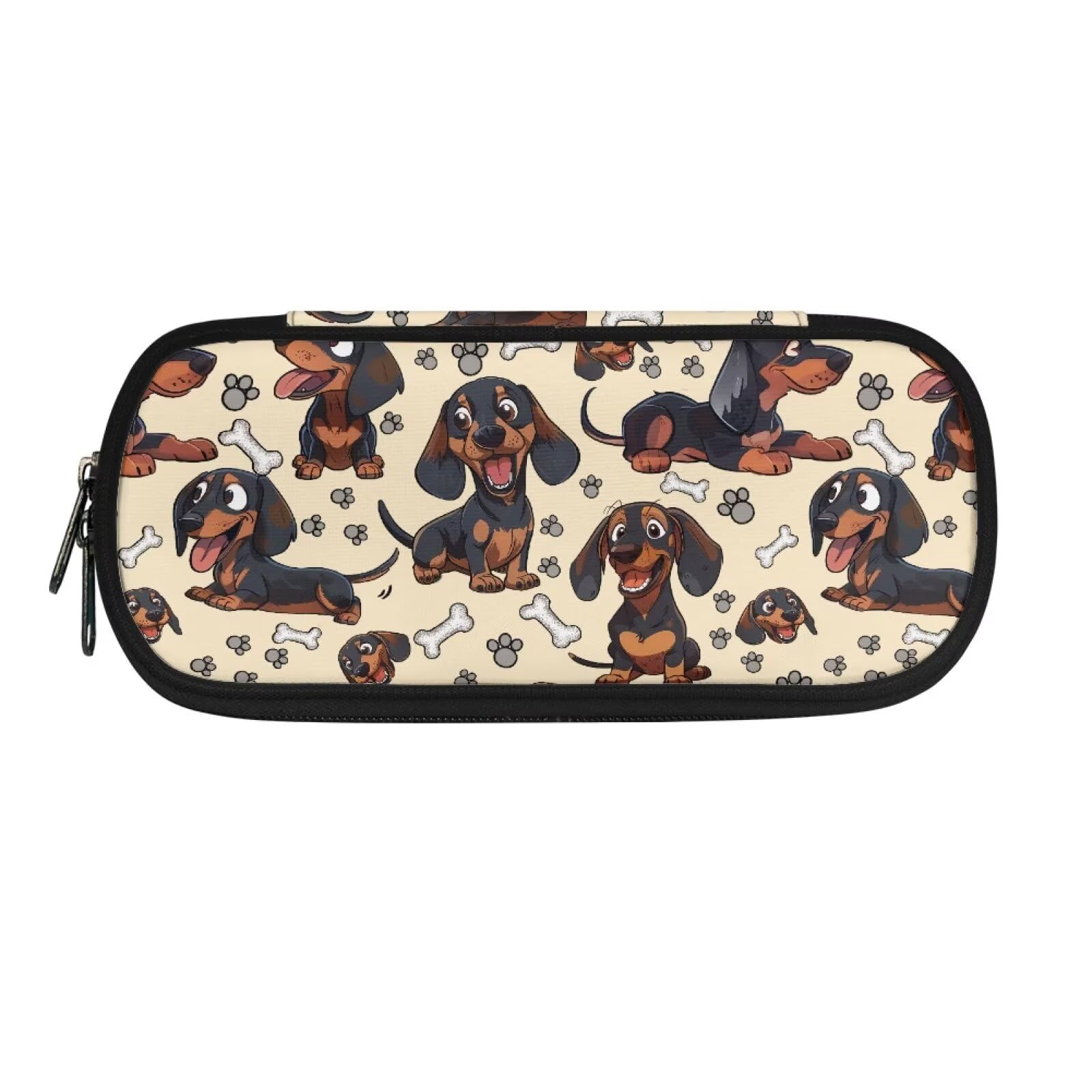 POLERO Dachshund Pencil Case for Boys Back to School Stationery Cute Sausage Dog Pencil Holder with Compartments — image 1