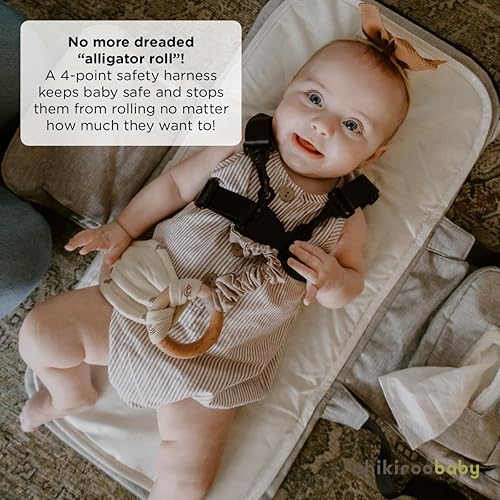 Miniatura 3 de Cambiador portátil universal con correas de seguridad | Cambiador impermeable portátil | Esenciales para recién nacidos para viajes, registro y baby