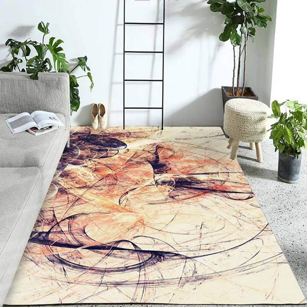 Buy MOXIC Soft Luxury Abstract Art Living Room Area Rugs Rectangular Children Crawling Bedroom Rug Fleece Anti-Slip Carpets Nordic Modern Home Decor Mats Indoor Outdoor Runners Nursery 5' X 6' — BookShops.in