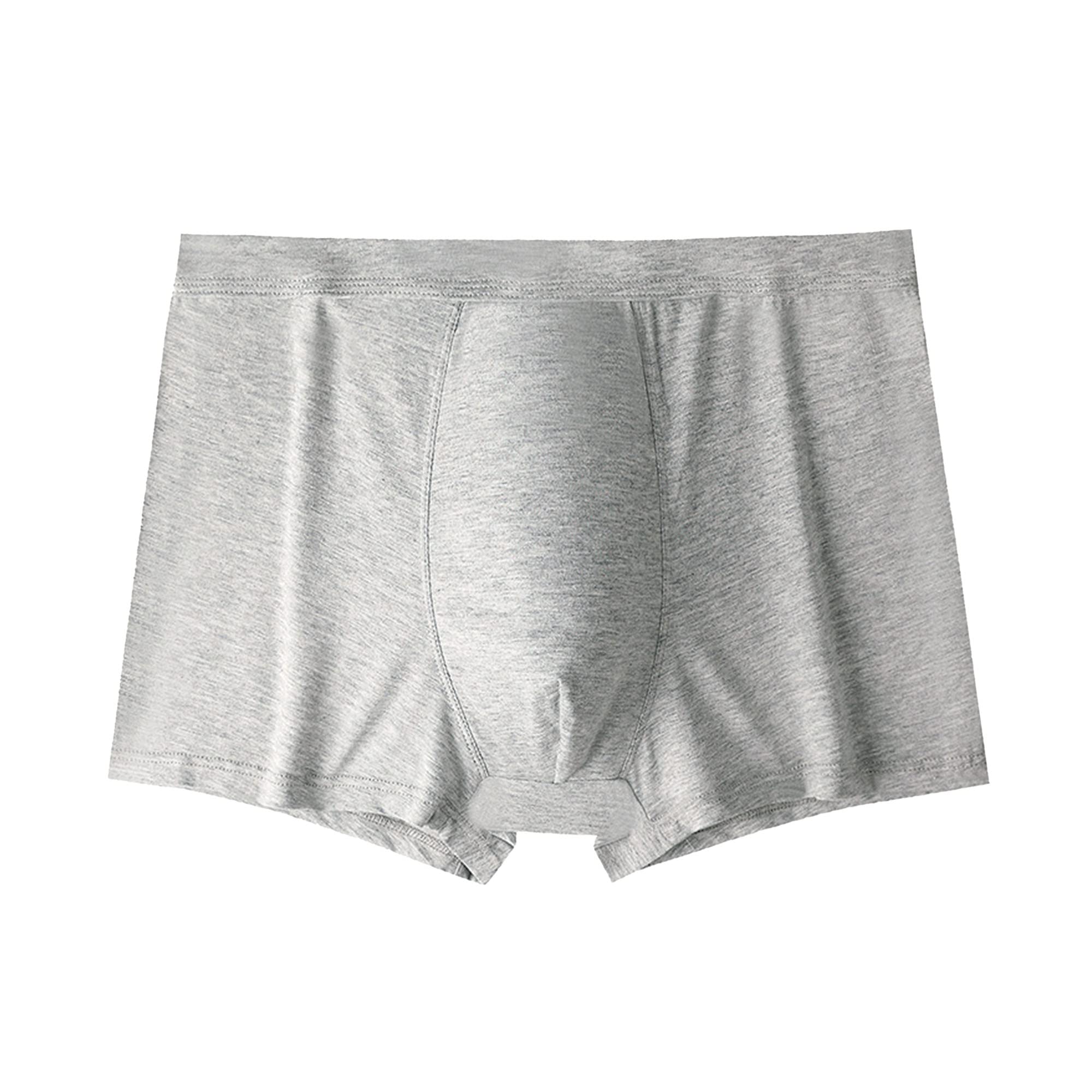 Maiyifu-GJ Mens Breathable Support Flat-Angle Underpants Cotton U-Shaped Pouch Underwear Solid Color Soft Boxer Briefs