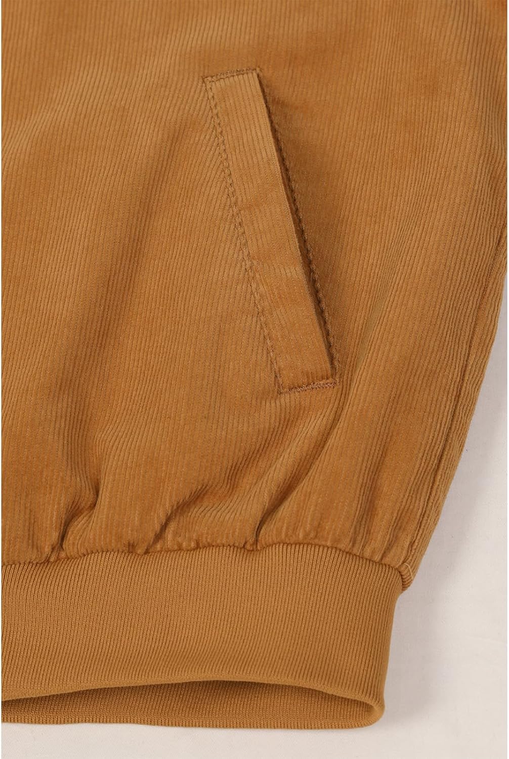 ZENTHACE Men's Corduroy Jacket with Full Flannel Lined,Zip Up Casual Vintage Outerwear Coat,100% Cotton - Image 4