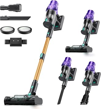 Cordless Vacuum Cleaner, 50KPA Powerful Stick Vacuum for Home, 70Min