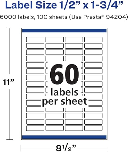 Miniatura 10 de Avery Etiquetas rectangulares impermeables duraderas con alimentación segura 05 x 175 pulgadas 600 etiquetas impermeables resistentes al aceite y al