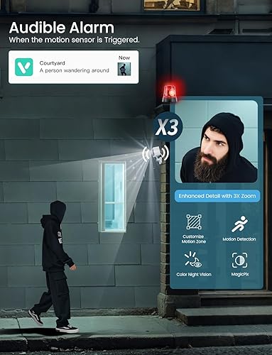 Miniatura 6 de Cámara de seguridad WiFi para el hogar, 2K con cable para exterioresinteriores, monitor para mascotas, perros, gatos, bebés, niñeras, visión