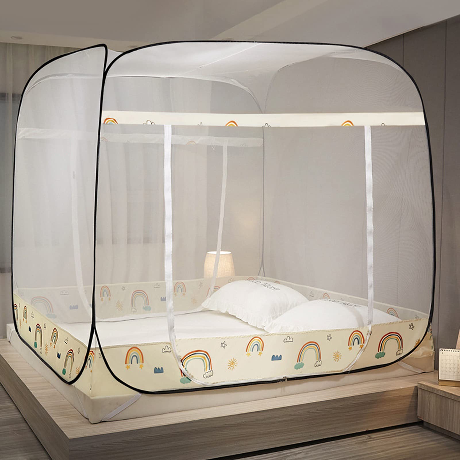 Tente moustiquaire lit grand pop up autonome contre les insectes de voyage 180x220