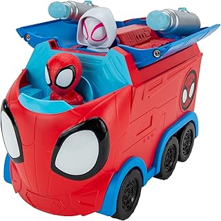 Marvel Spidey and His Amazing Friends Web Spinning Hauler - 8-Inch 3-in-1 Transforming Vehicle - Toys Featuring Your Friendly Neighborhood Spideys