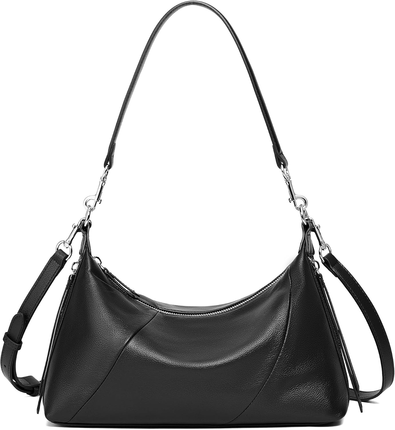 Genuine Leather Hobo Bag & Purses for Women, Minimalist Shoulder Bag & Crossbody Bag for Everyday Work Travel