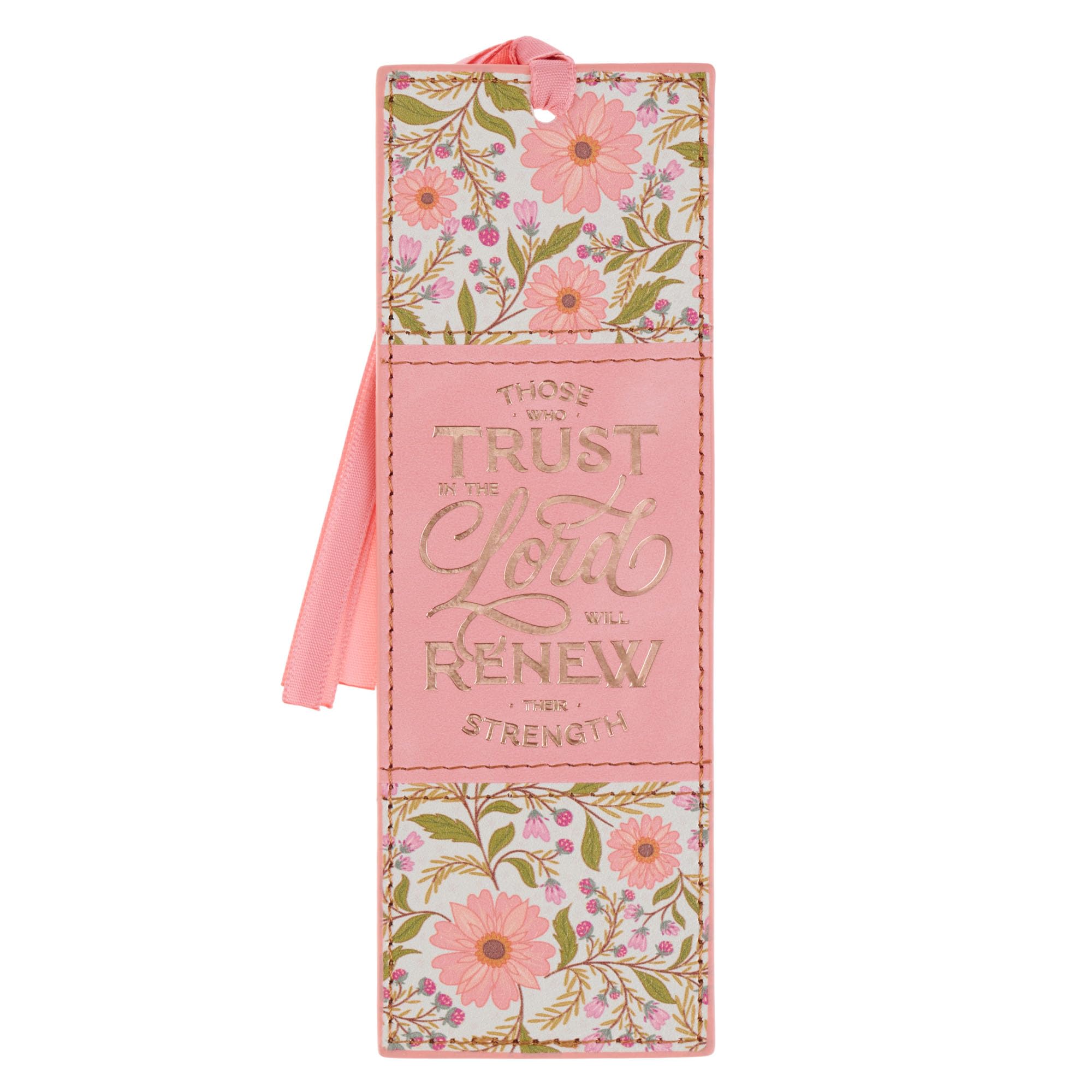 Christian Art Gifts Faux Leather Scripture Bookmark: Trust in the Lord