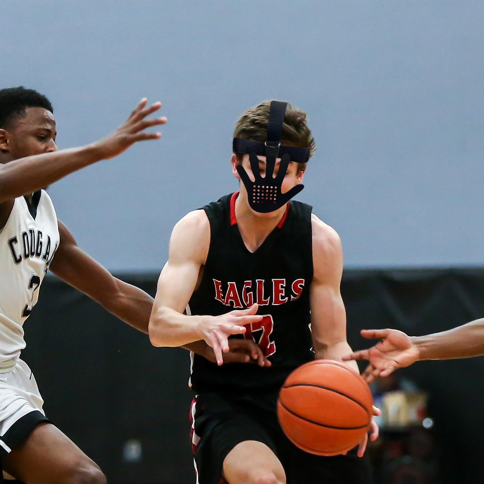 Basketball-Sicherheitsmaske – augenblockierende Trainingsmaske, Kopfbedeckung blockiert Schutz | Augenschützende Shooter-Trainingsmaske, Basketball-Augenblockierende Shooter-Trainingsmaske für Männer