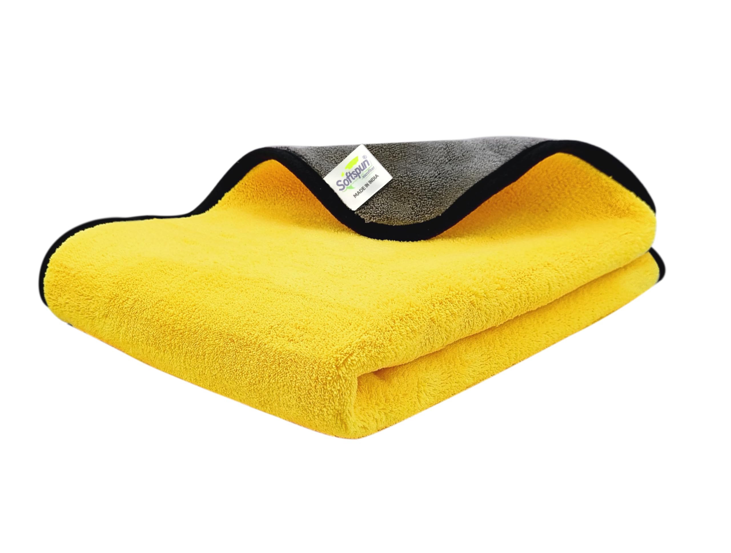 SOFTSPUN 900Gsm, Microfiber Loop Super Absorbent Cloth 40X60 Cms 1 Piece Towel Set, Extra Thick Microfiber Cleaning Cloths Perfect For Bike, Auto, Cars Both Interior And Exterior., Grey