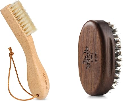 BFWood Laundry Stain Brush and Small Travel Beard Brush
