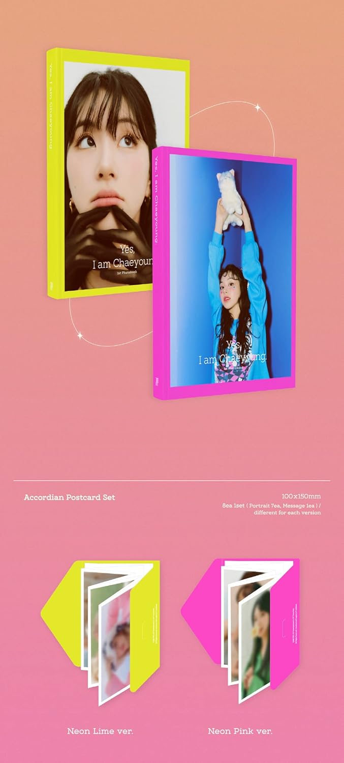 CHAEYOUNG TWICE - Yes, I am Chaeyoung 1st PHOTOBOOK+Pre-Order Benefit (Neon Lime ver.)