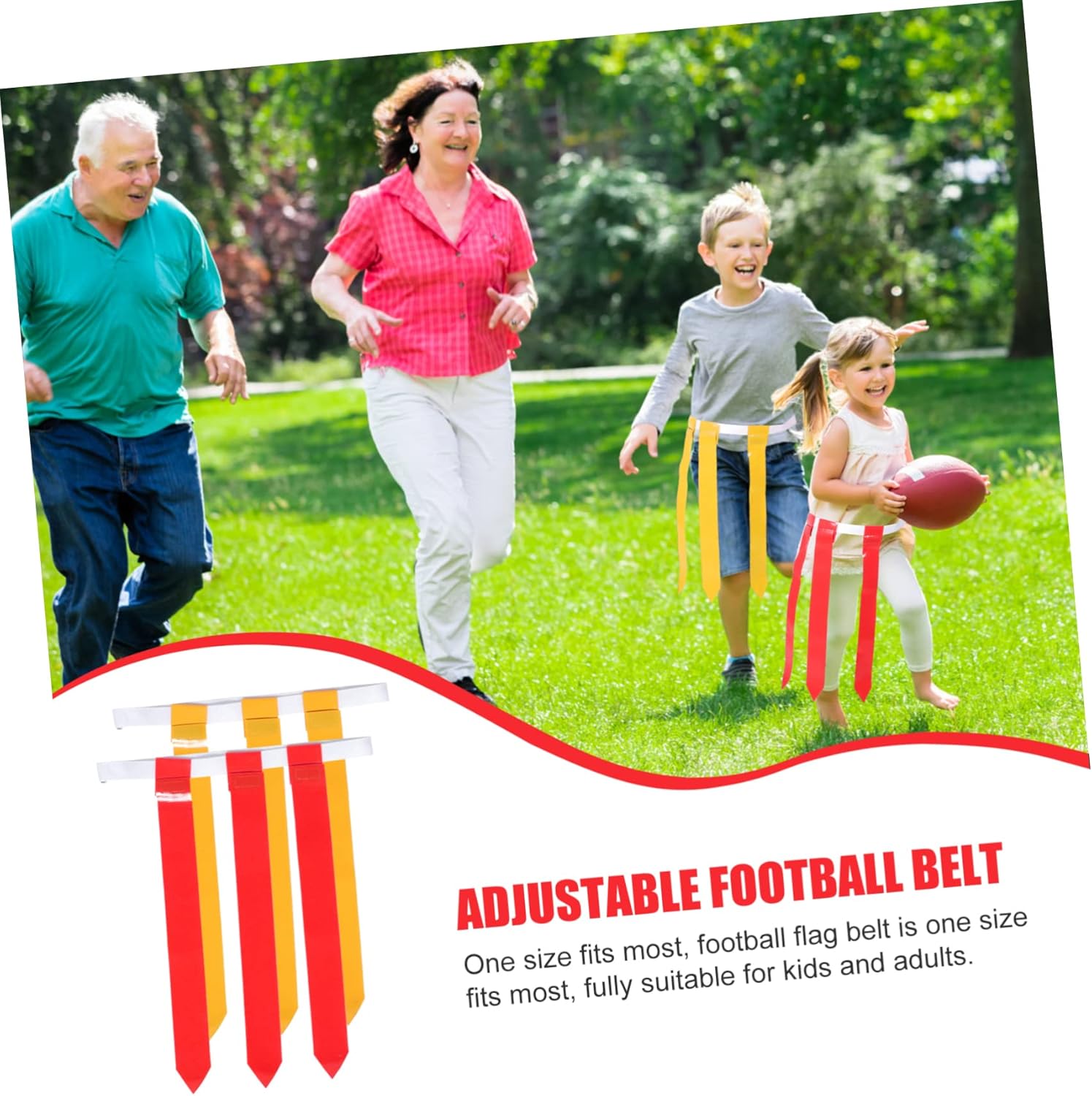 Adjustable Flag Football Belt 2 Flags Included Perfect for Boys and Girls Accessory
