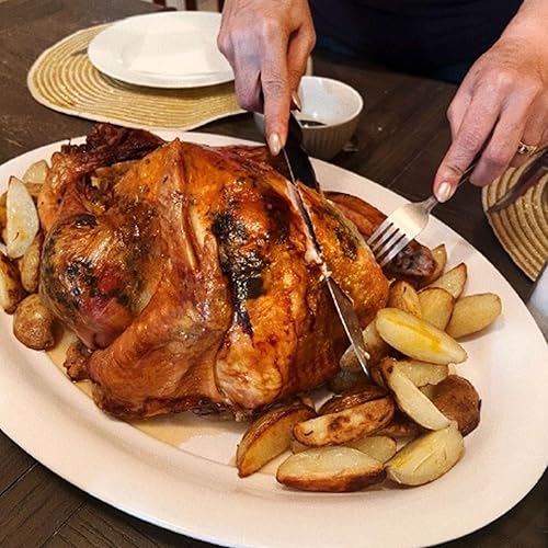 Miniatura 7 de Juego de gancho y soporte perforado para freidora de pavo, base de estante para freír pollo y mango de alambre, asador vertical para horno de