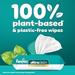 Pampers Free & Gentle 100% Plant-Based Fragrance Free Baby Wipes, 6 pack, 468 Count