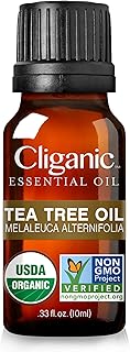 Cliganic Organic Tea Tree Essential Oil, 100% Pure Natural, for Aromatherapy | Non-GMO Verified