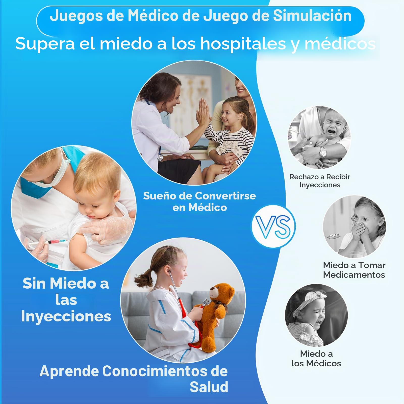Lehoo Castle Maletin Medicos Juguete, Doctora Juguetes, Maletín Medico Juego de rol, Juegos de Médicos Regalos para Niños y Niñas, Niños A Partir de 3 Años