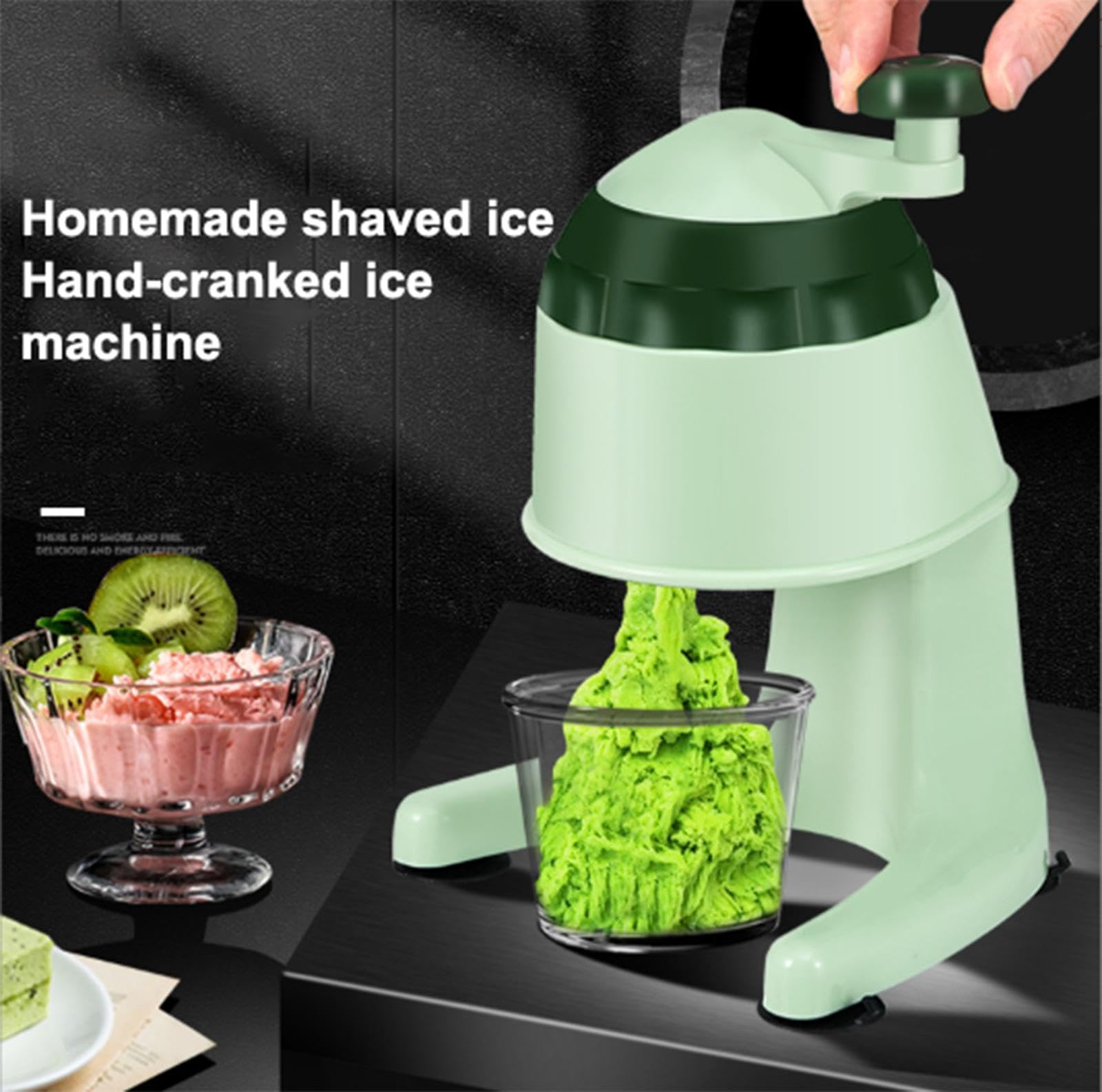 Máquina Manual de Conos de Nieve y Máquina de Afeitar de Hielo, Trituradora de Hielo Portátil, Cuchillas de Acero Inoxidable, Máquina de Hielo Raspado para Helados, Cócteles, Granizados, Kakigori