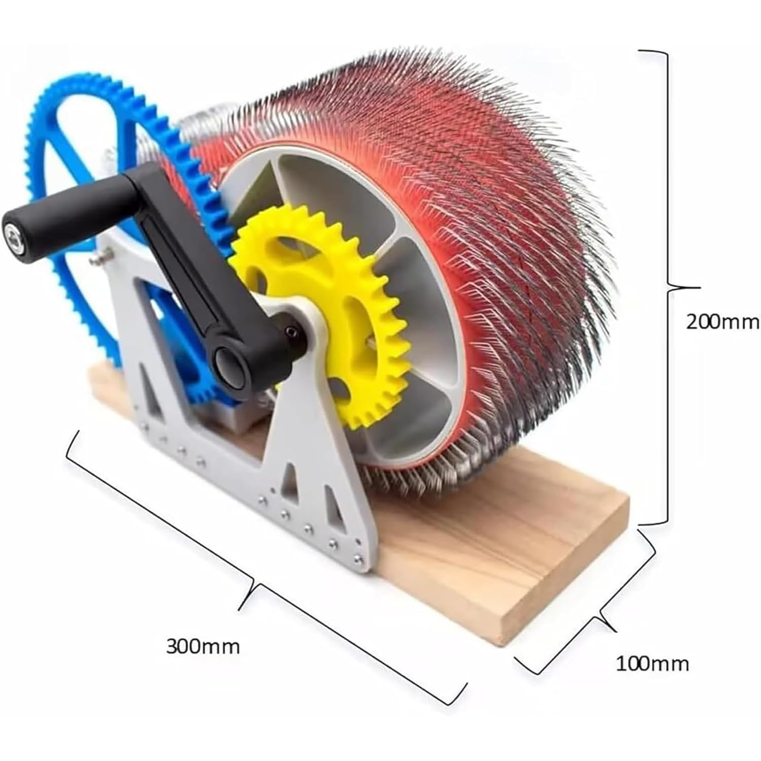 Cardatrice manuale per lana, miscelazione e pettinatura rapida del colore, rimuove le impurità delle fibre, tavola di miscelazione in legno per realizzare feltrini fai da te, filatura